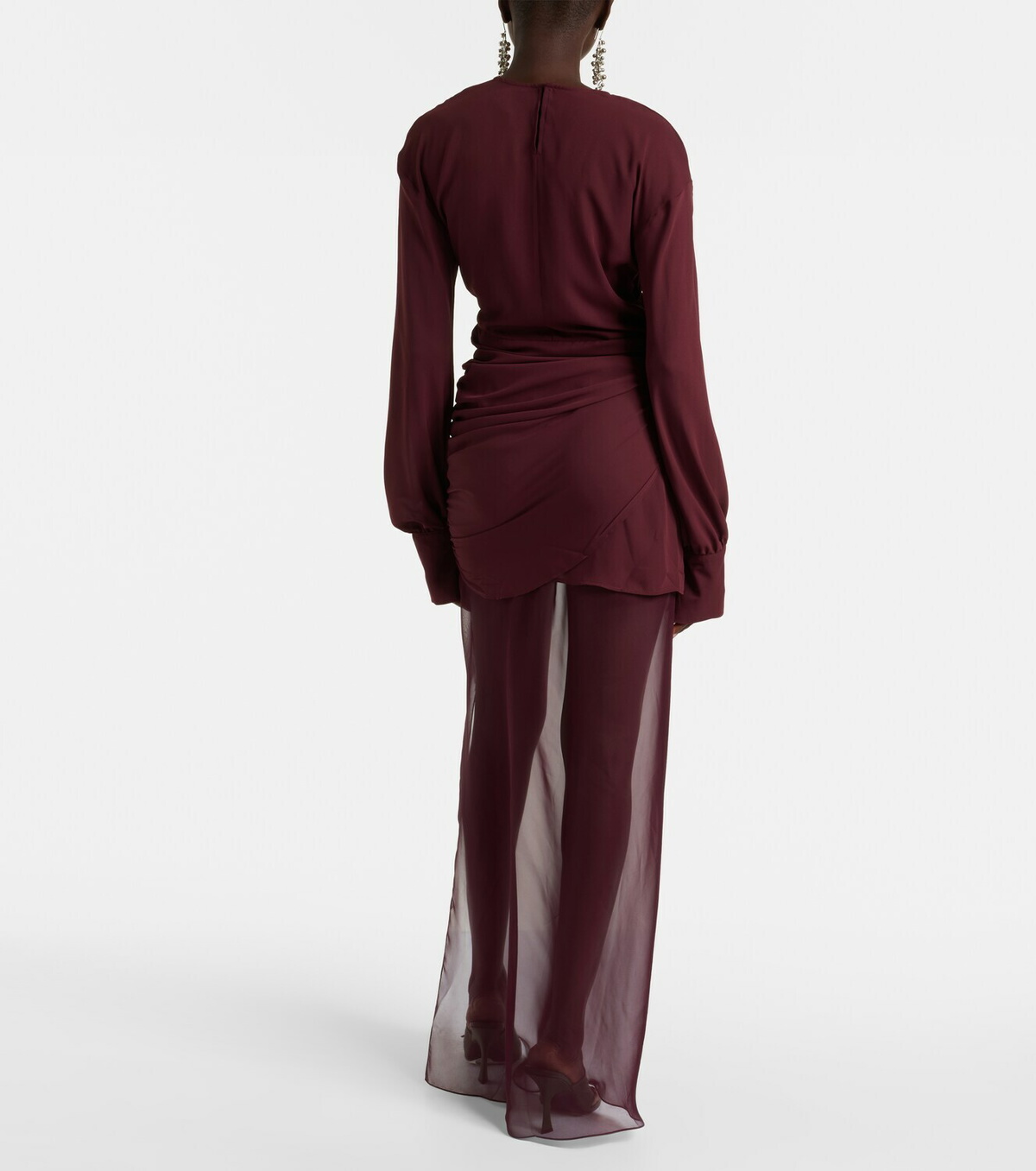 Nensi Dojaka Davina draped maxi dress