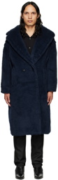 Max Mara Navy Teddy Bear Icon Coat