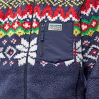 Polo Ralph Lauren Men's Hi-Pile Fleece Jacket in Cruise Navy Snowflake Fairisle