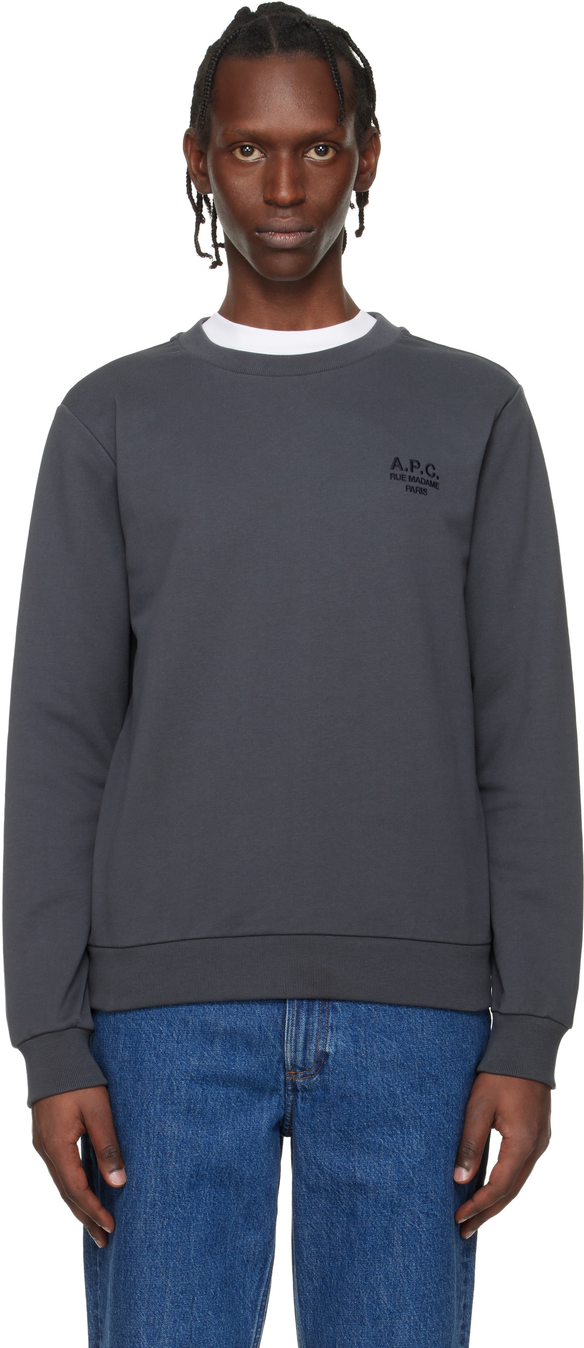 A.P.C. Gray Standard 'Rue Madame' Sweatshirt