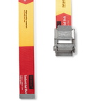 Off-White - 3.5cm Red and Yellow 2.0 Industrial Logo-Print Webbing Belt - Red