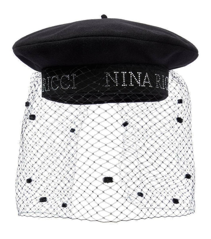 Photo: Nina Ricci Embellished wool-blend beret