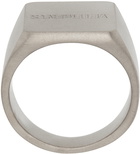 VETEMENTS Silver Logo Signet Ring