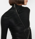 Rick Owens Leather and cotton jumpsuit