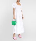 chinese dress ladies Ganni Cotton Poplin V-Neck Midi Dress  Shop at the Mix