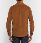 Aspesi - Slim-Fit Button-Down Collar Cotton-Corduroy Shirt - Men - Brown