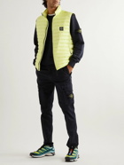 Stone Island - Channel Logo-Appliquéd Quilted Shell Down Jacket - Yellow