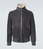 Brunello Cucinelli Cashmere-trimmed shearling blouson jacket