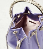 Jimmy Choo Bon Bon Small embellished satin bucket bag