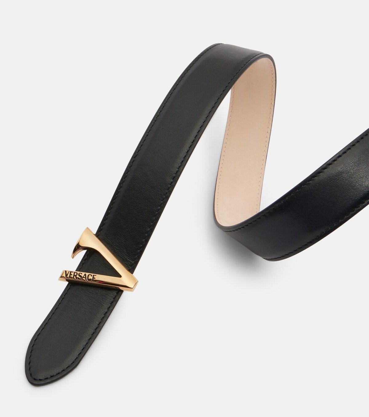 Versace Logo leather belt
