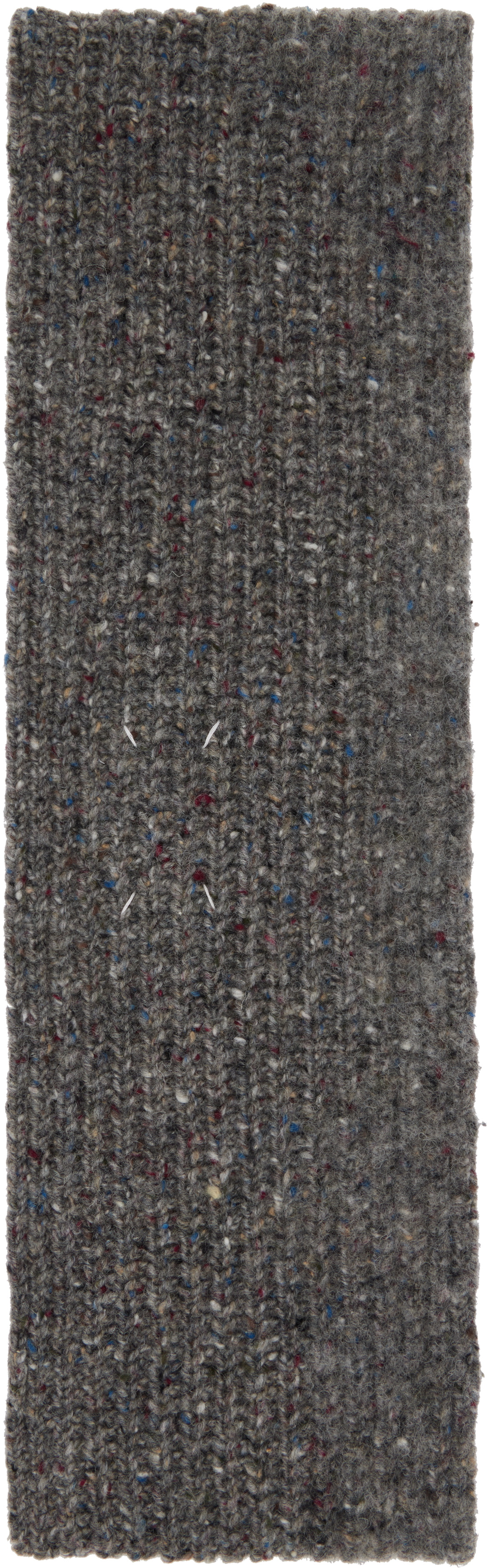 Maison Margiela Gray Virgin Wool Scarf