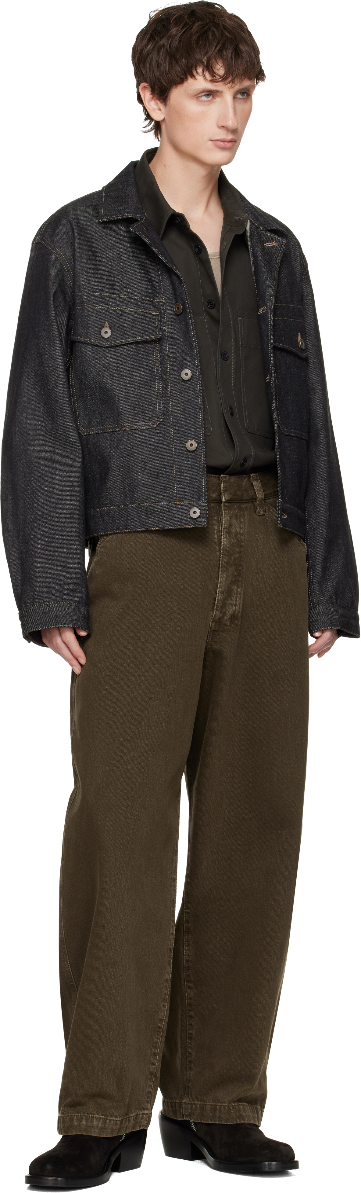 LEMAIRE Navy Trucker Denim Jacket