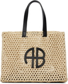 ANINE BING Beige Large Rio Tote