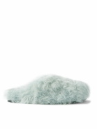 Rick Owens - Shearling Mules - Blue