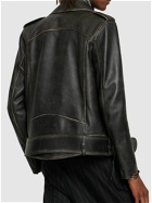 OFF-WHITE Leather Vintage Oversize Biker Jacket
