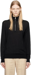 ZEGNA Black Half-Zip Sweater