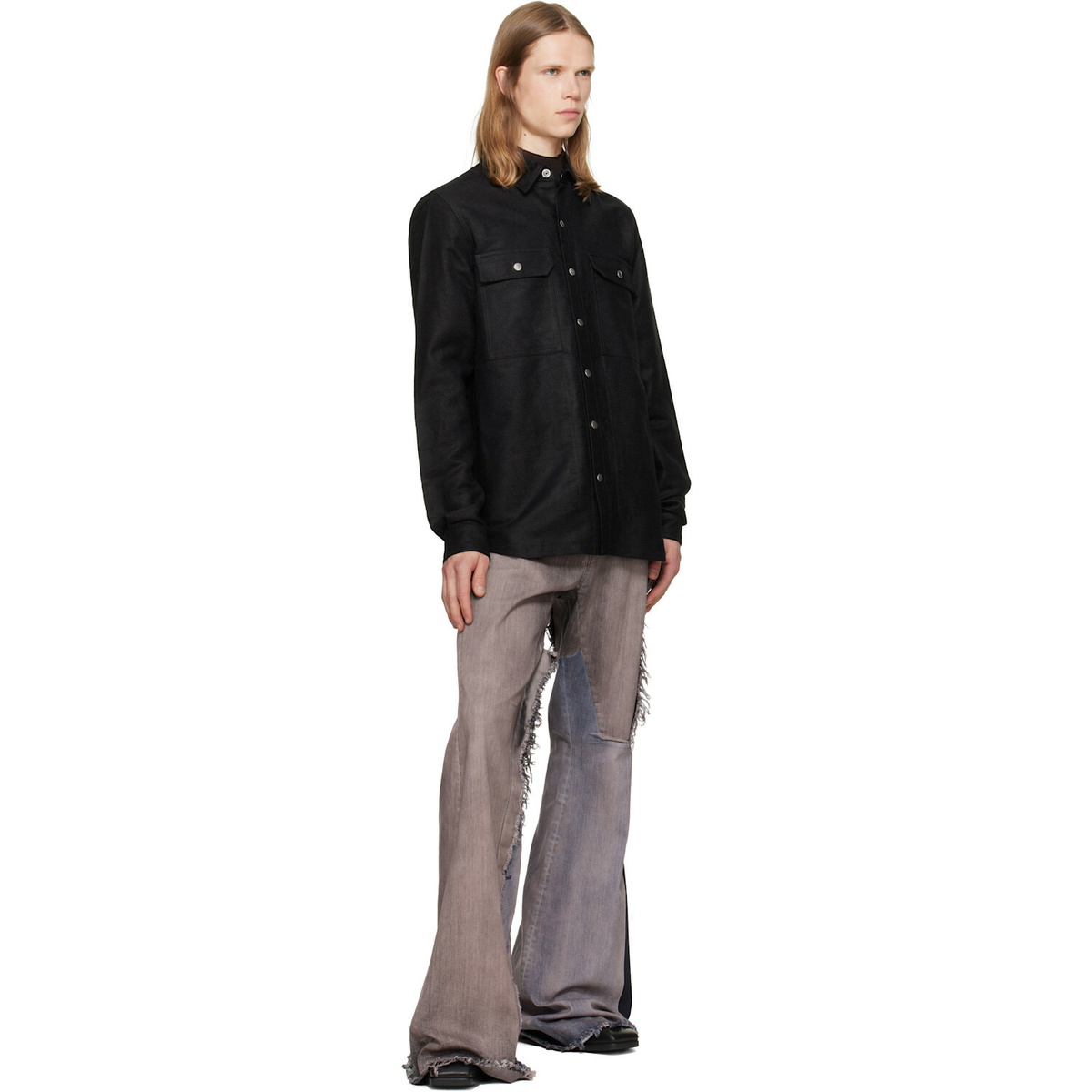 Rick Owens Pink Tower Bolan Bootcut Jeans