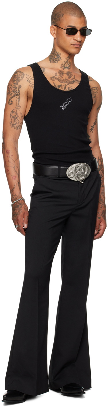 LU'U DAN Black Twisted Snake Cowboy Belt