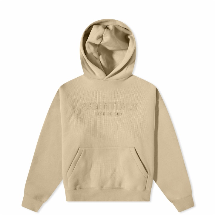 Photo: Fear of God ESSENTIALS Kids Popover Hoody in Sand