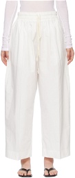 Subtle Le Nguyen White Wrinkled Lounge Pants