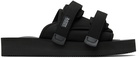 Suicoke Black MOTO-PO Sandals