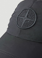 Compass Patch Drawstring Baseball Cap in Black