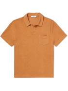 Mr P. - Organic Cotton-Terry Polo Shirt - Brown