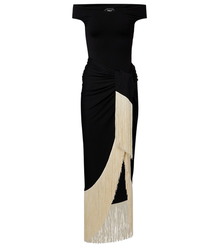 Photo: Taller Marmo Romy fringed swimsuit and beach cover-up set