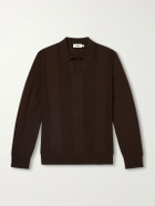 Altea - Virgin Wool Polo Sweater - Brown