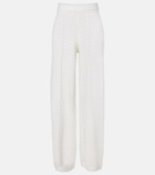 Jardin des Orangers Open-knit wool and cashmere wide-leg pants