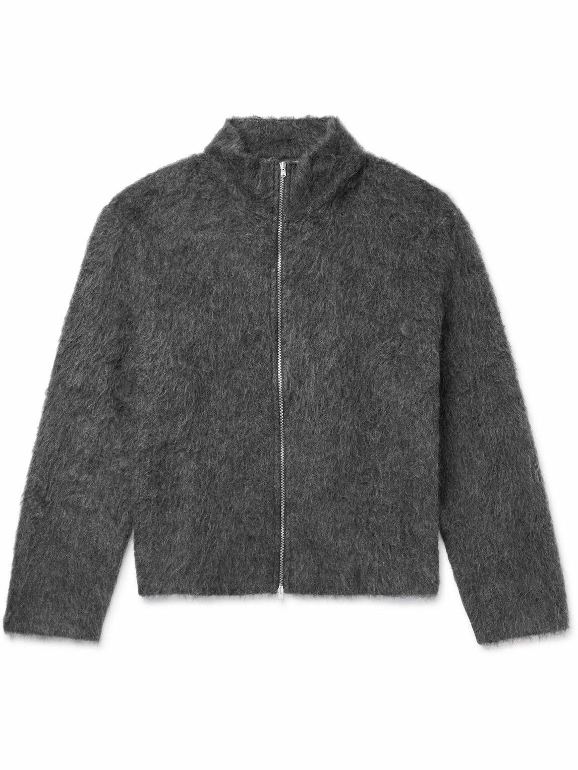 Our Legacy - Brushed-Knit Zip-Up Cardigan - Gray Our Legacy