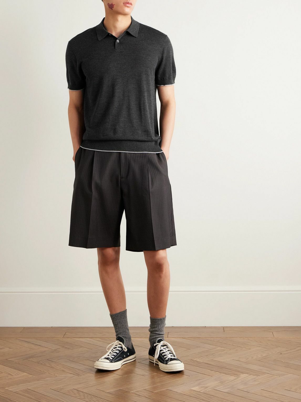 James Perse - Cashmere Polo Shirt - Black