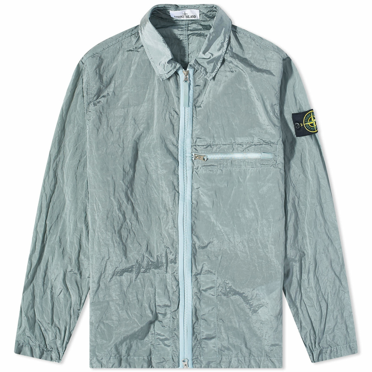 Stone island nylon hot sale metal overshirt grey