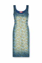 Diesel Mini dress with floral X-ray effect - Dresses Womens in Blue