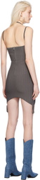 Dion Lee Khaki Ventral Compact Corset Minidress