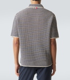 Orlebar Brown Lowry striped crochet cotton polo sweater