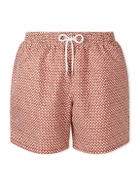 Derek Rose - Tropez Straight-Leg Mid-Length Printed Swim Shorts - Red
