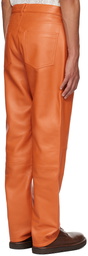 CMMN SWDN Orange Billy Leather Pants