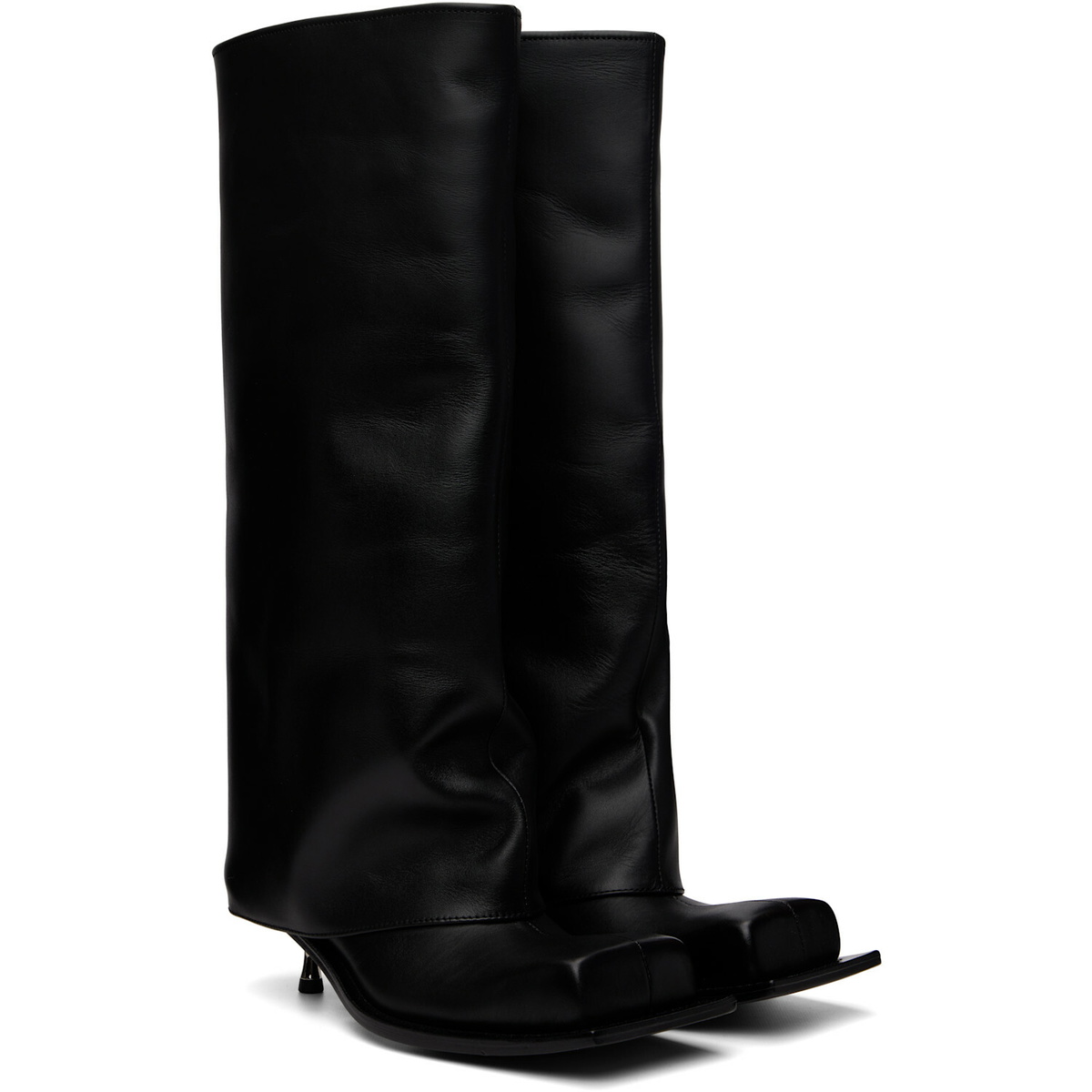 FIDAN NOVRUZOVA Black Iman Kitten Heel Tall Boots