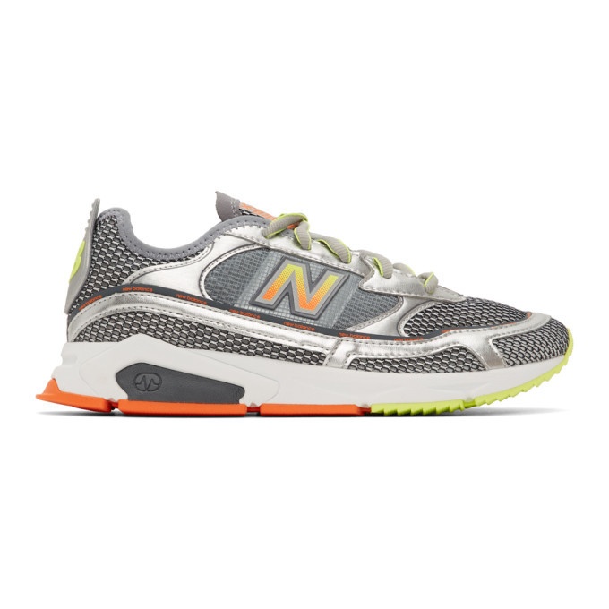 Photo: New Balance Silver X-Racer Sneakers