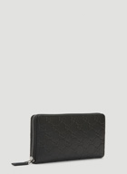 GG Embossed Leather Wallet in Black