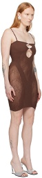 Poster Girl Brown Cut Out Minidress