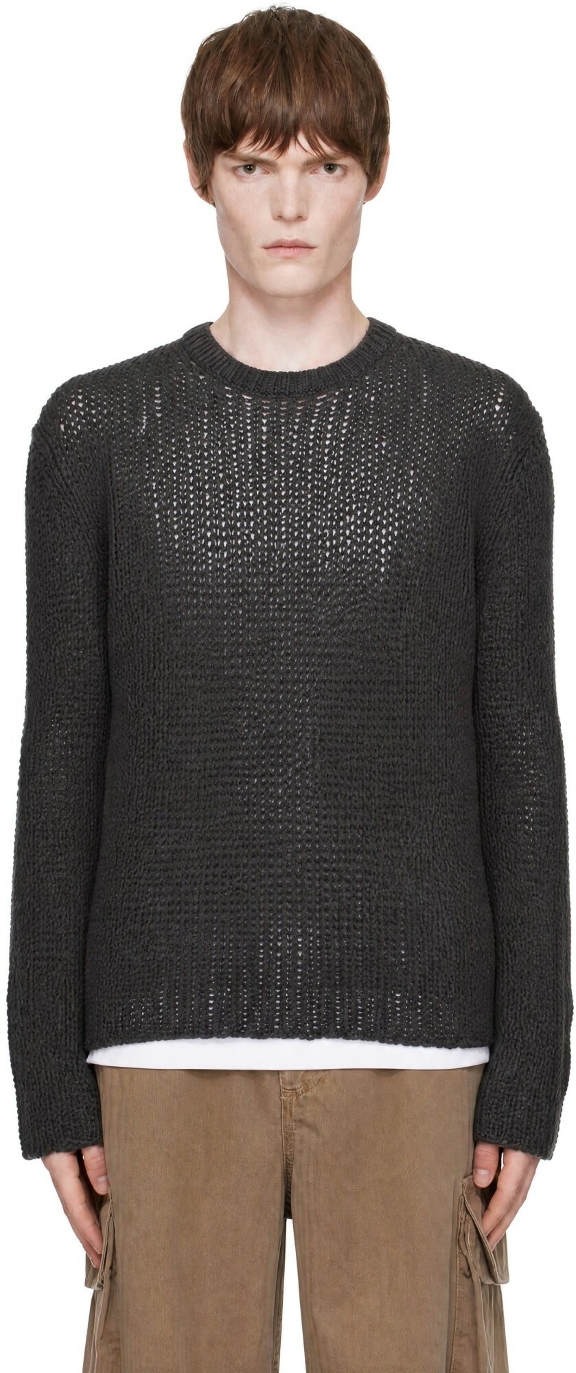 Our Legacy Men's Ile Piquet in Black Pseudo Knit Our Legacy