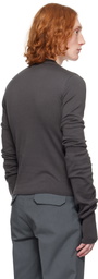 OUAT Gray Office Crewneck Cardigan