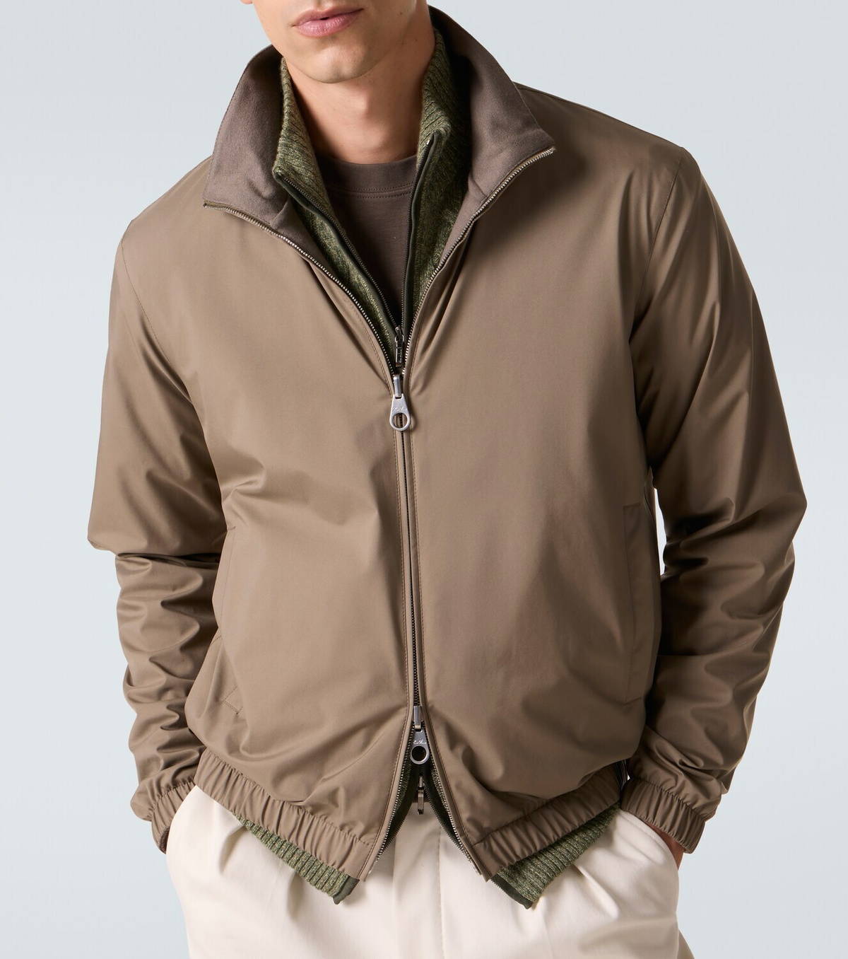 Loro Piana Reversible cashmere-trimmed bomber jacket Loro Piana