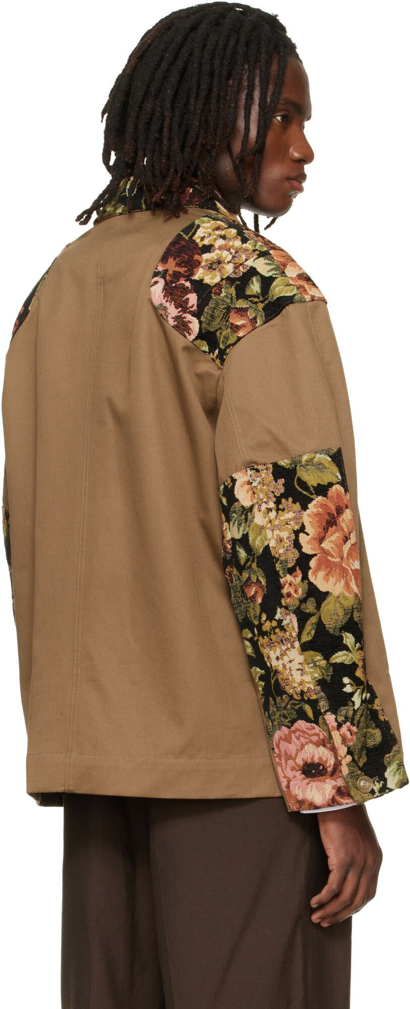 Simone Rocha Khaki Patchwork Workwear Field Jacket