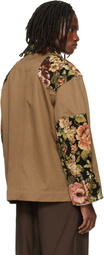 Simone Rocha Khaki Patchwork Workwear Field Jacket