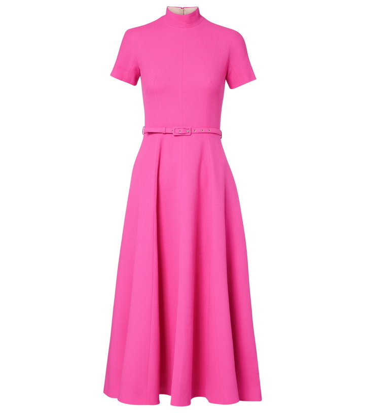 Photo: Emilia Wickstead Camilla belted wool midi dress