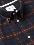 Norse Projects - Anton Button-Down Collar Checked Brushed Cotton-Flannel Shirt - Brown