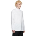 Y-3 White Classic Mock Neck Long Sleeve T-Shirt